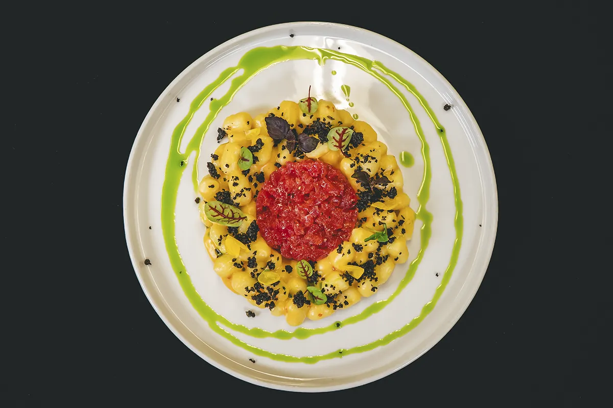 Gnocchi salsa pomodoro olio basilico piatto gourmet Core Mio