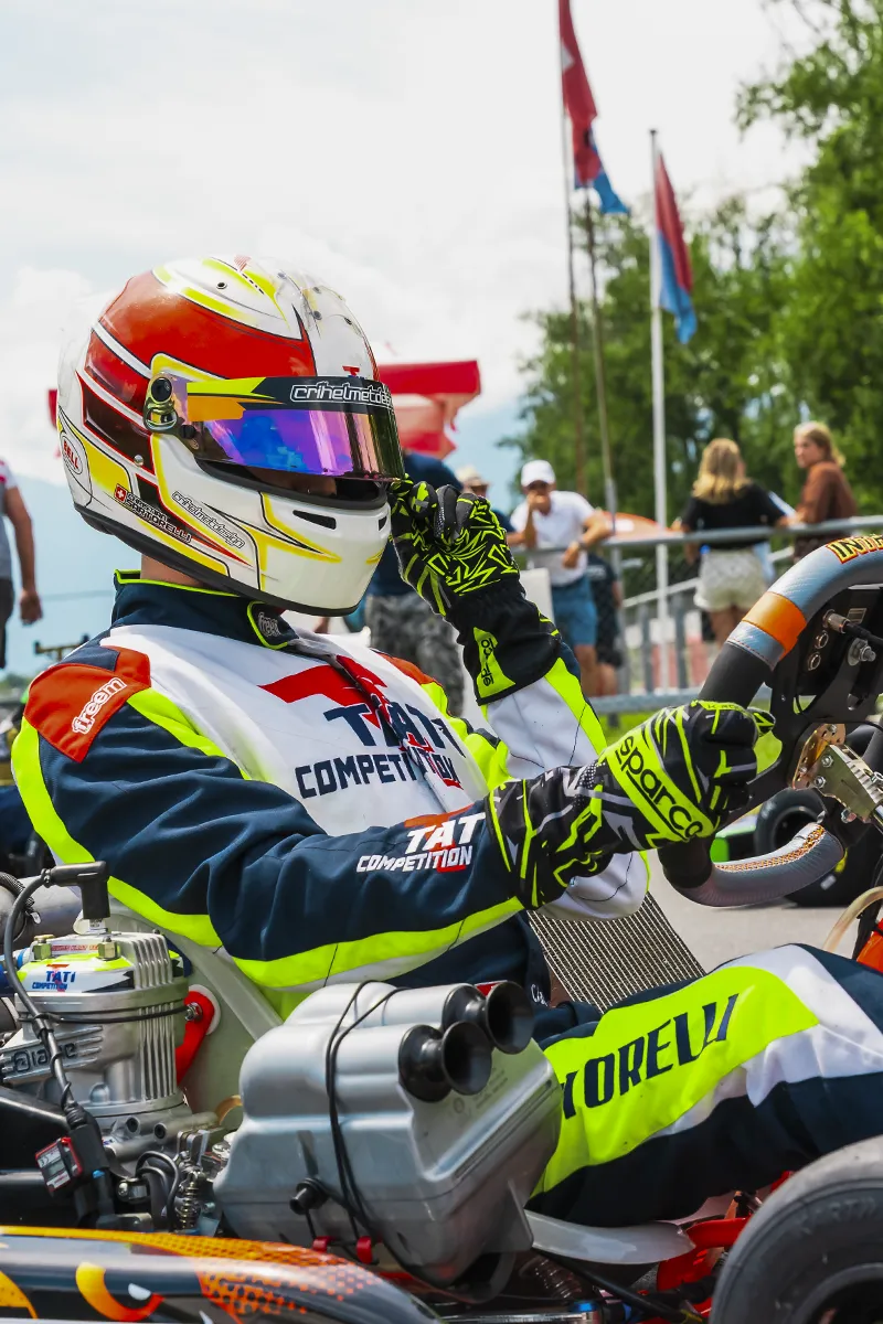 Pilota Tati Competition casco visiera specchio kart Go Kart Magadino